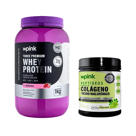 Whey protein morango + colágeno uva verde - wp